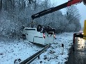 11.2.2017 VU Transporter auf Dach A 4 Rich Koeln Hohe AS Bensberg SP
